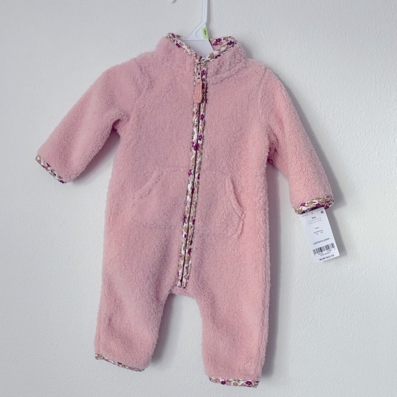 Carter's Other - Carters Baby girl fuzzy zip up one piece suit. BRAND NEW